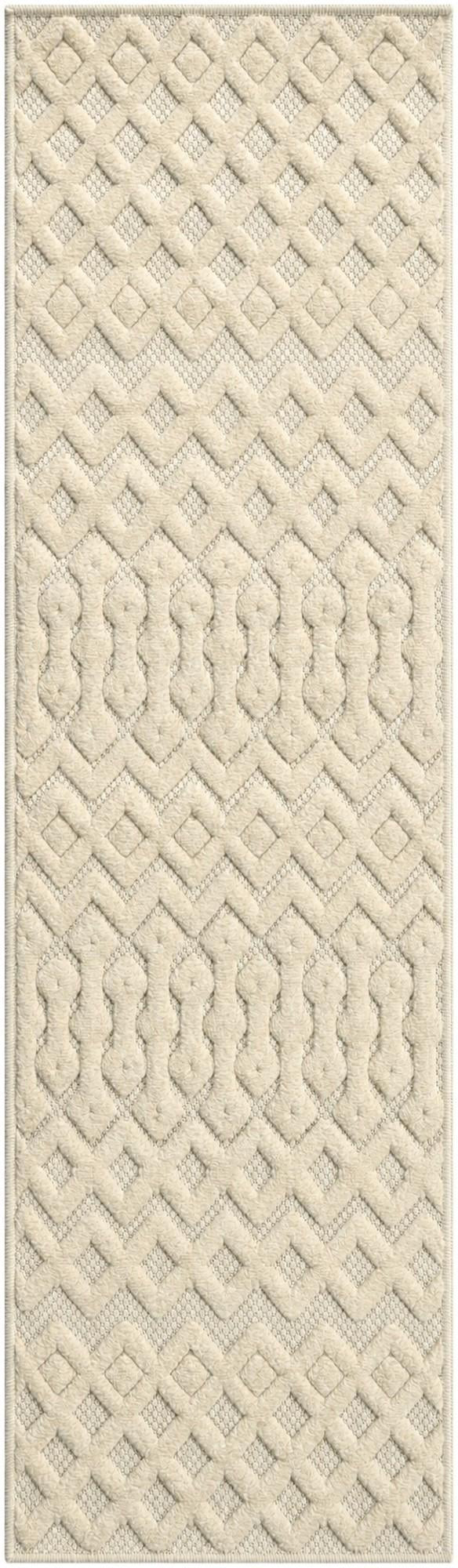 2' x 7' Creed · Chevron Outdoor Rug, ivory