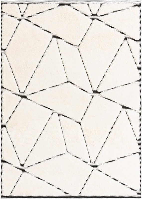 5' x 7' Sutter · Geometric rug, ivory white