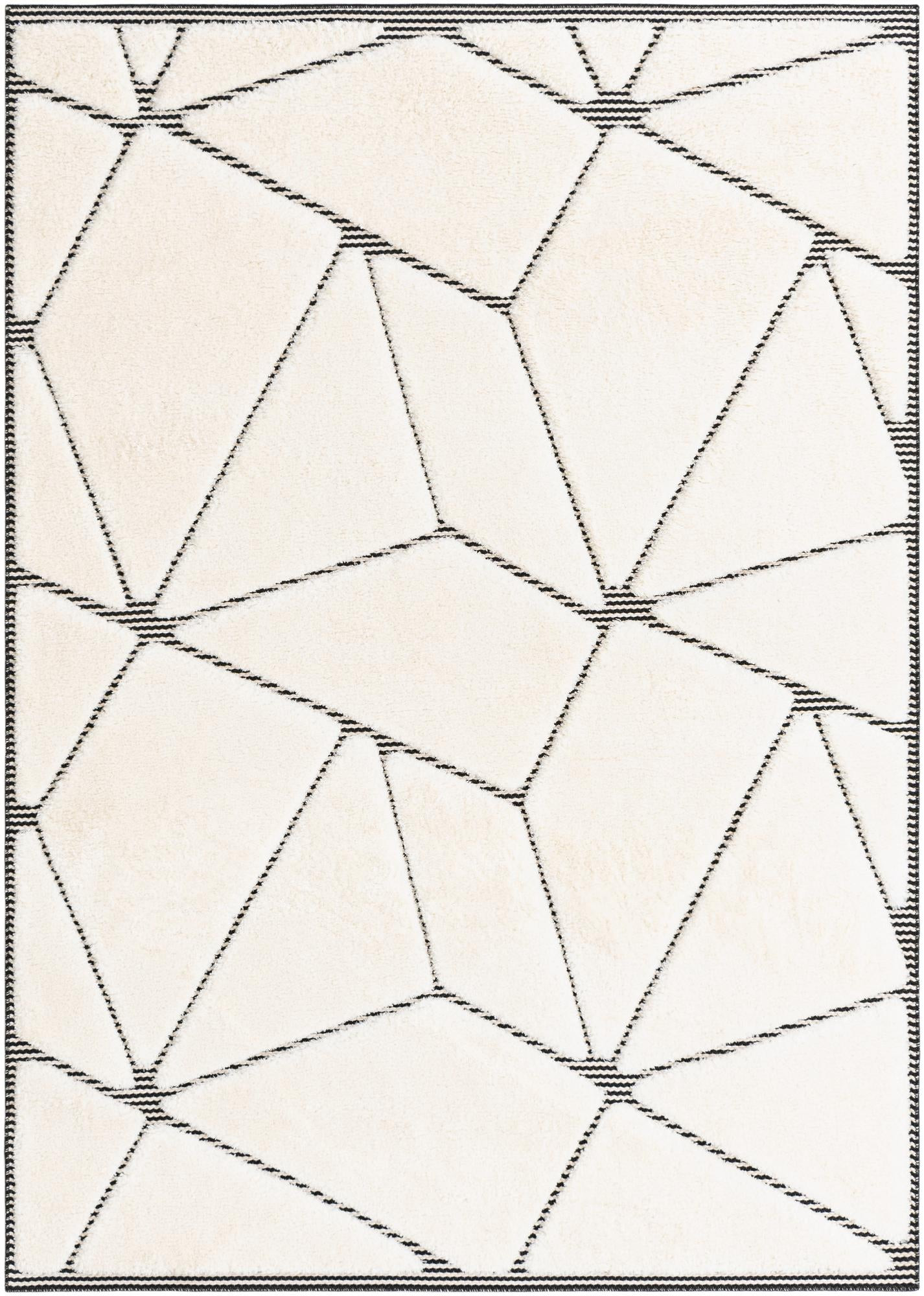 5' x 7' Sutter · Geometric rug, ivory white