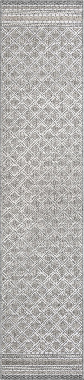 2' 7 x 12' Mercer · Diamond Outdoor Rug, gray