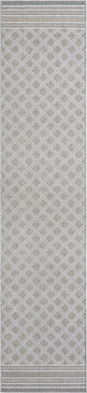 2' 7 x 12' Mercer · Diamond Outdoor Rug, gray