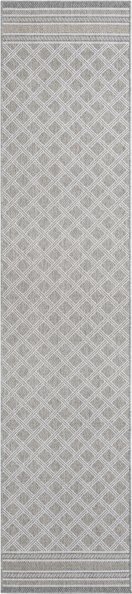 2' 7 x 12' Mercer · Diamond Outdoor Rug, gray