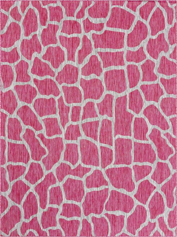 9' x 12' Stillwater · Animal print Outdoor Rug, fuschia