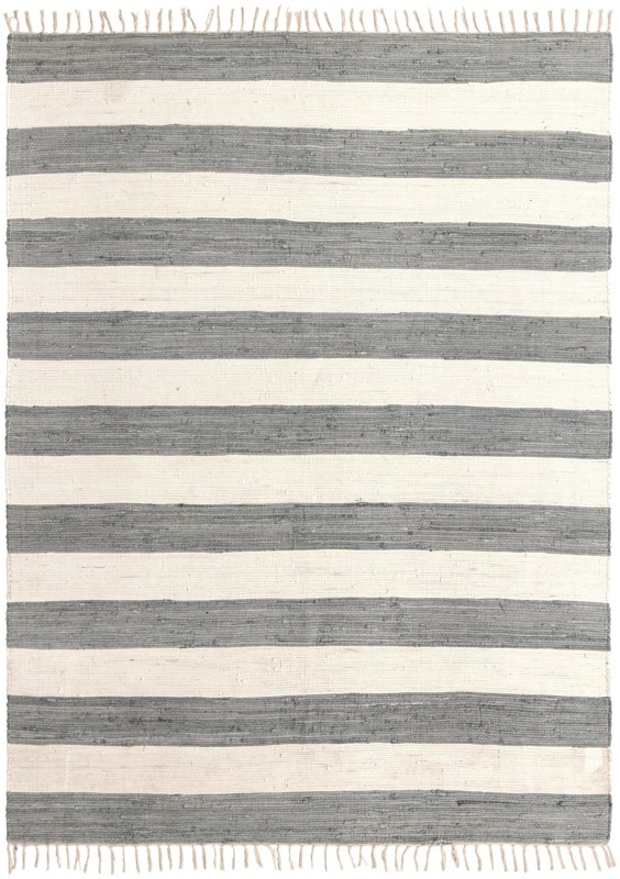 Flagstaff · Striped Chindi Rug, gray
