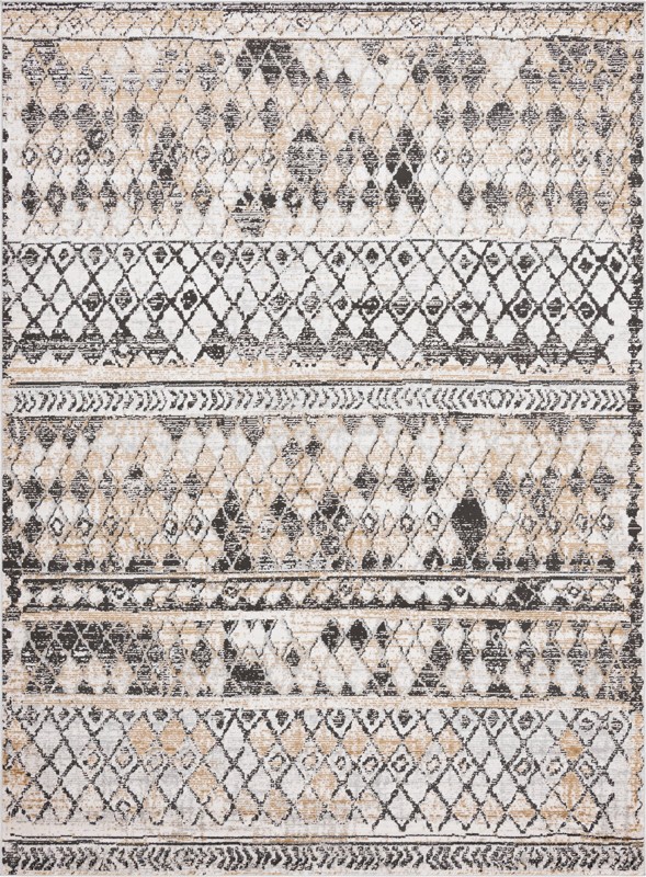 Collier · Tribal diamond rug, beige and brown