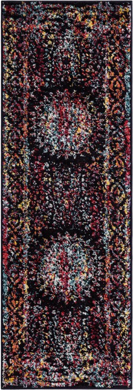 2' x 6' Benedetto · Border rug, multi