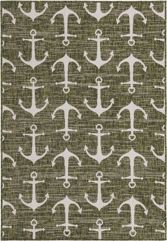 4' x 6' Millbrook · Pictoral Outdoor Rug, green
