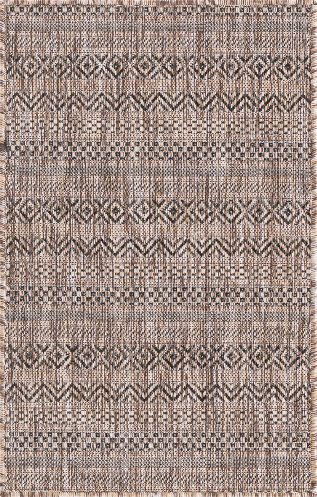 2' x 3' Merlin · Geometric Outdoor Rug, natural