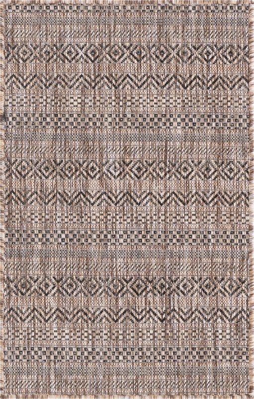 2' x 3' Merlin · Geometric Outdoor Rug, natural