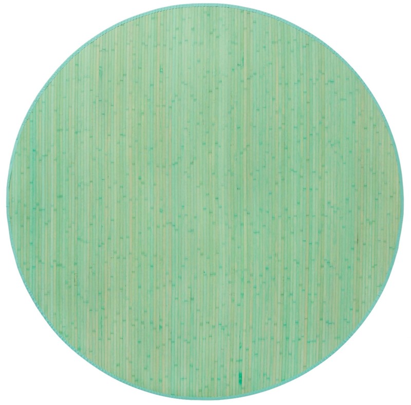 7' x 7' Nora · Border rug, aqua