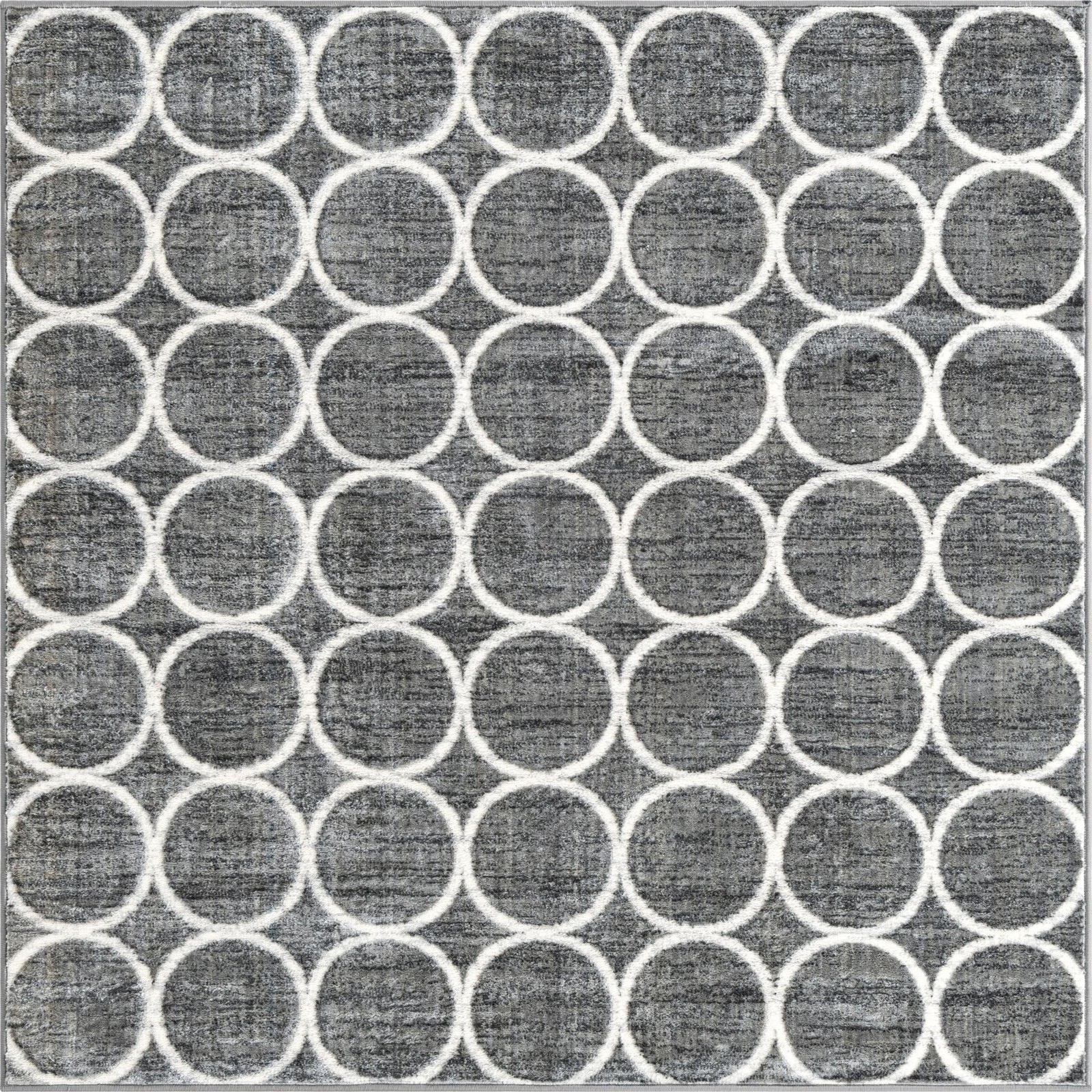 6' x 6' Corvallis · Geometric rug, grey