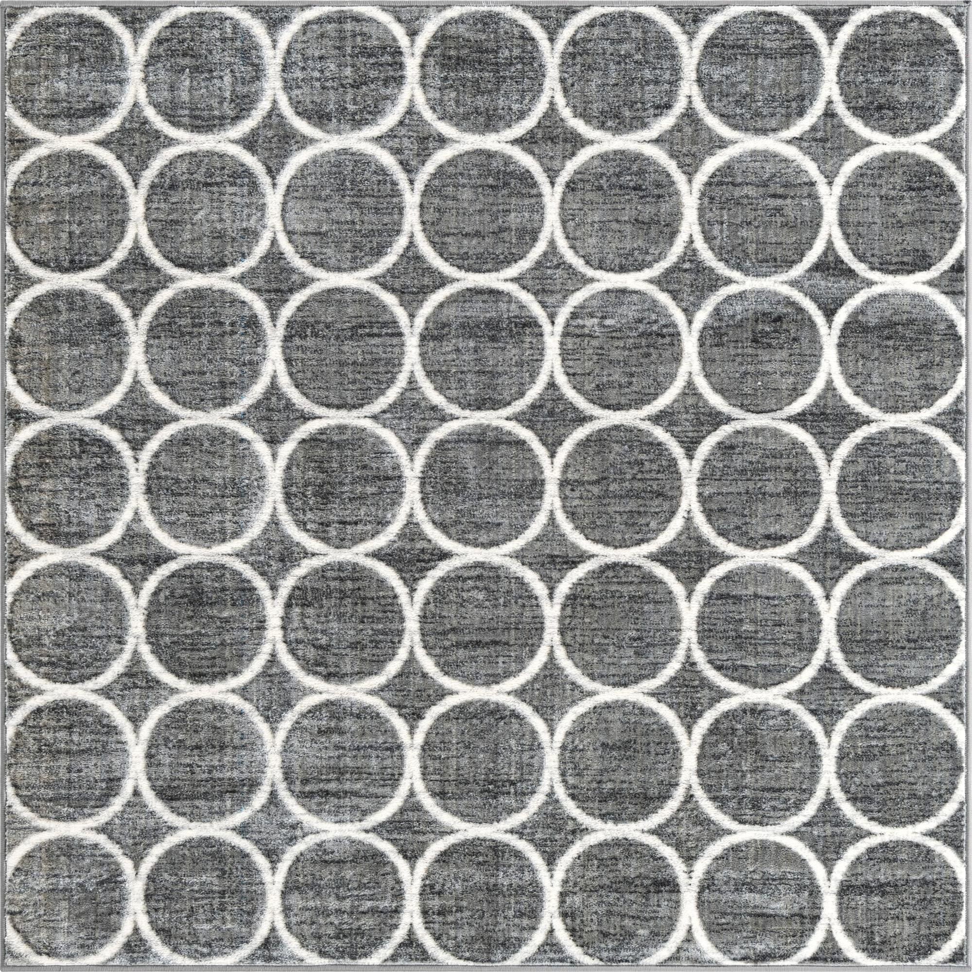 6' x 6' Corvallis · Geometric rug, grey