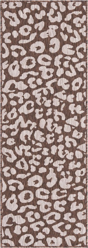 2' x 6' Cardamom · Animal print Outdoor Rug, brown