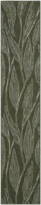 2' 7 x 13' Milton · Floral / botanical Outdoor Rug, green