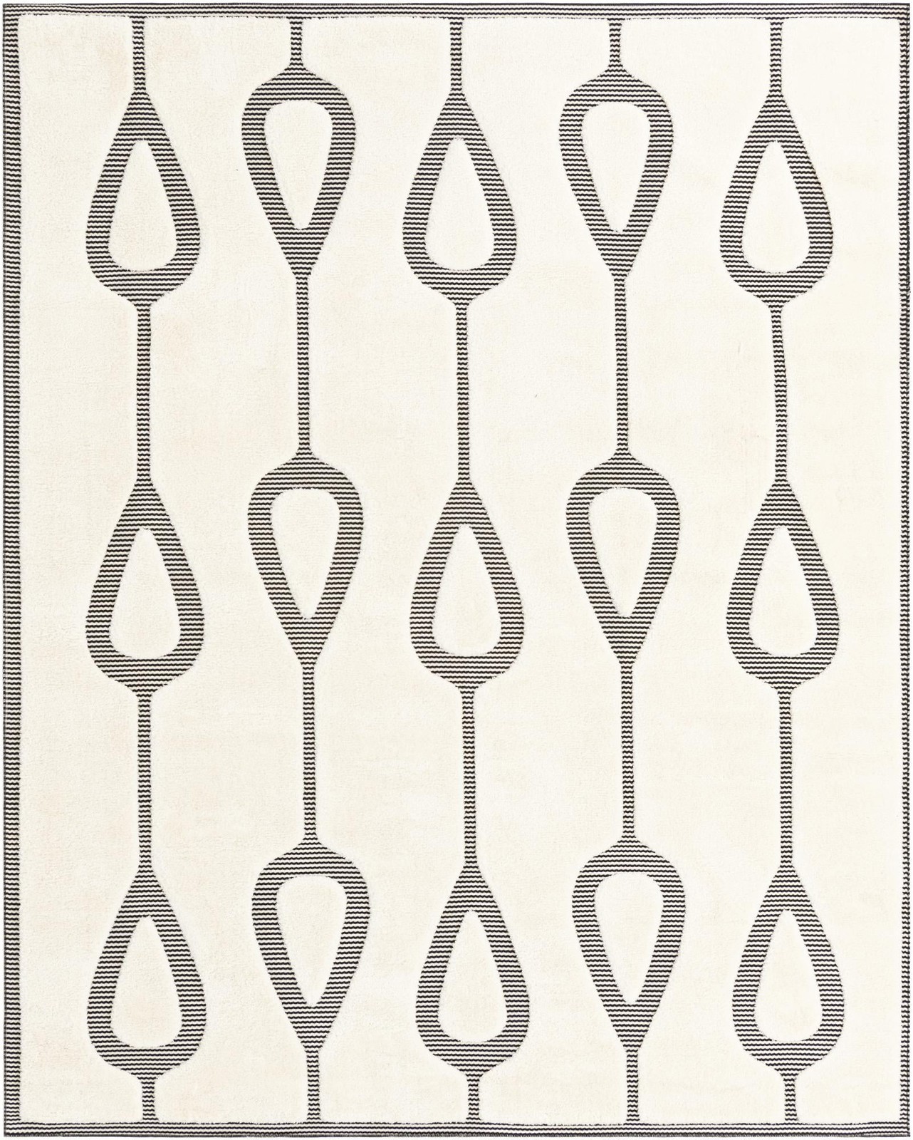 7' 10 x 10' Russell · Geometric rug, ivory white