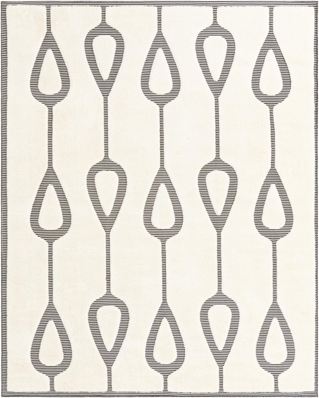 7' 10 x 10' Russell · Geometric rug, ivory white
