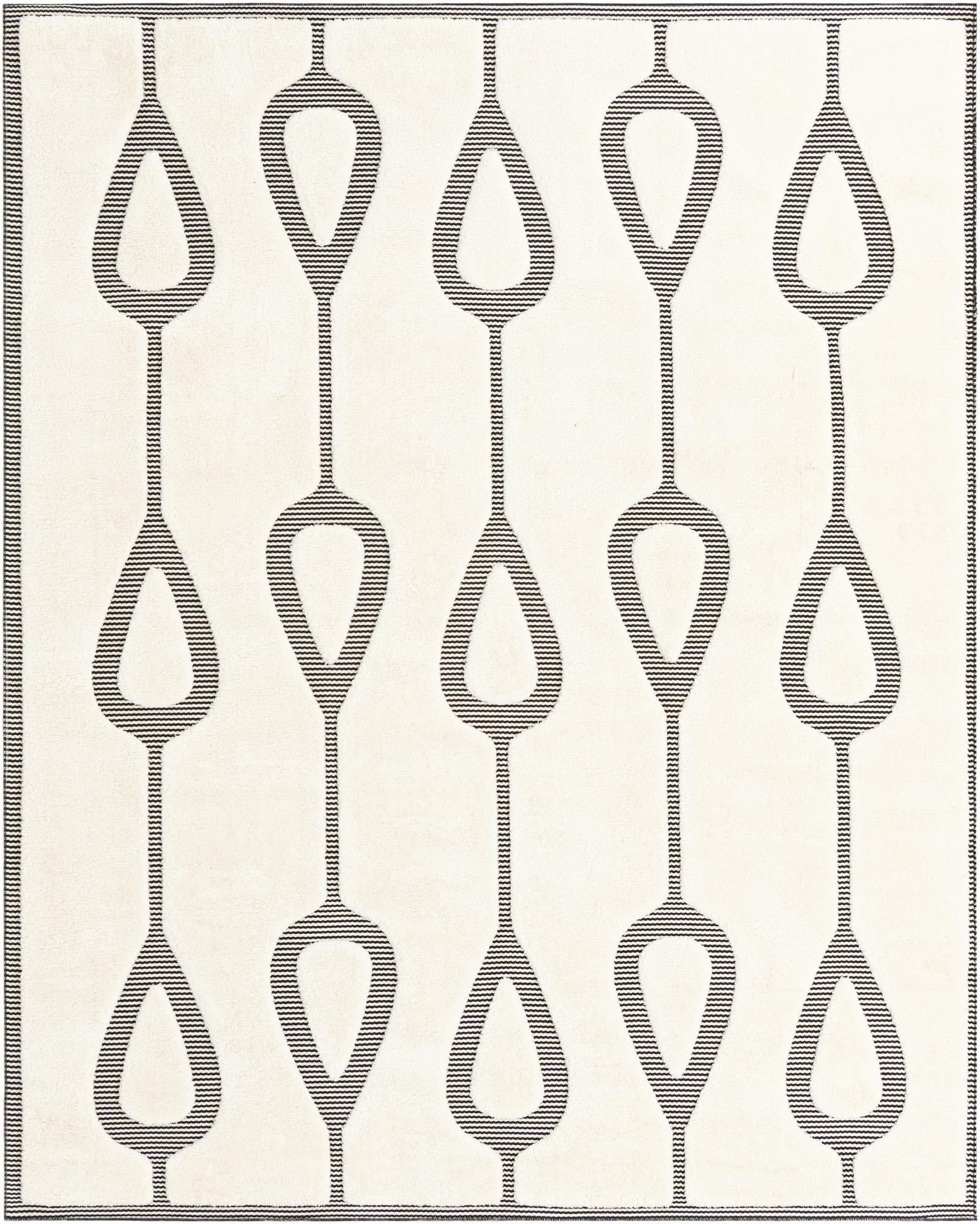 7' 10 x 10' Russell · Geometric rug, ivory white