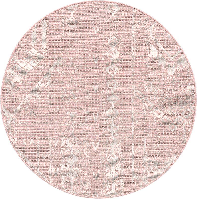 4' x 4' Wildman · Geometric Outdoor Rug, pink