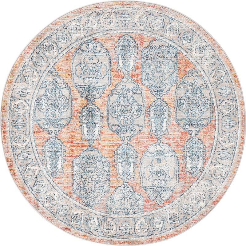 5' 2 x 5' 2 Pullman · Border rug