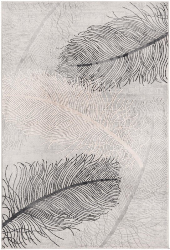 4' x 6' Chase · Abstract rug, gray