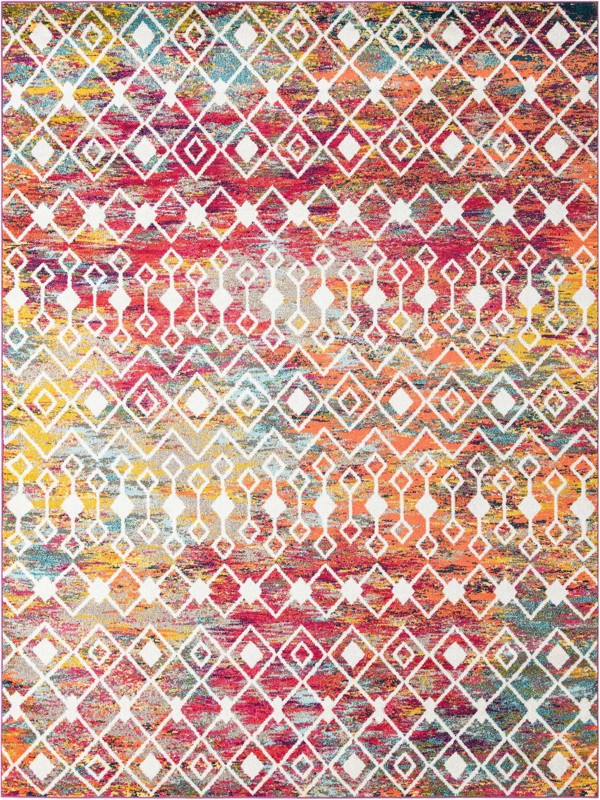 10' x 13' Boswell · Diamond rug, multi