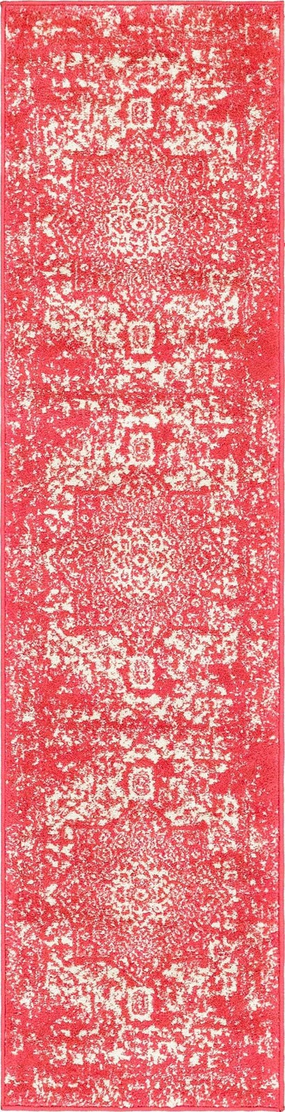 2' x 8' Birch · Medallion rug, pink