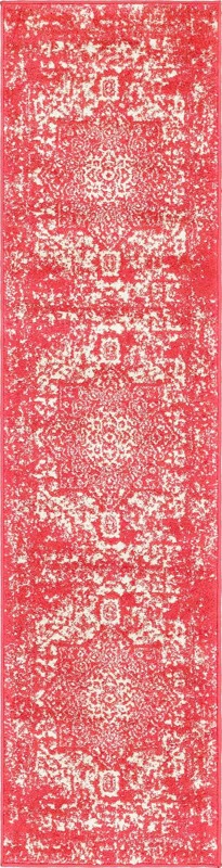 2' x 8' Birch · Medallion rug, pink