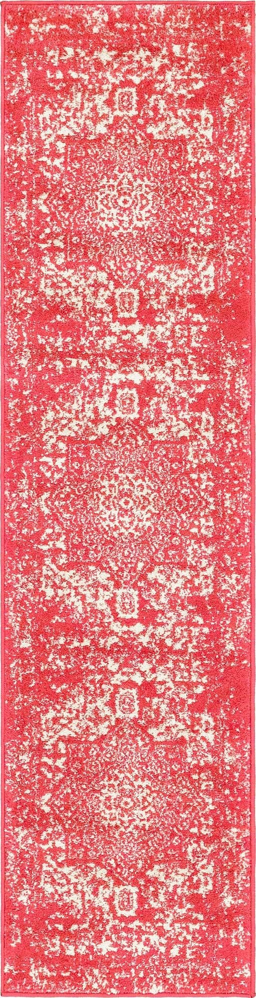 2' x 8' Birch · Medallion rug, pink