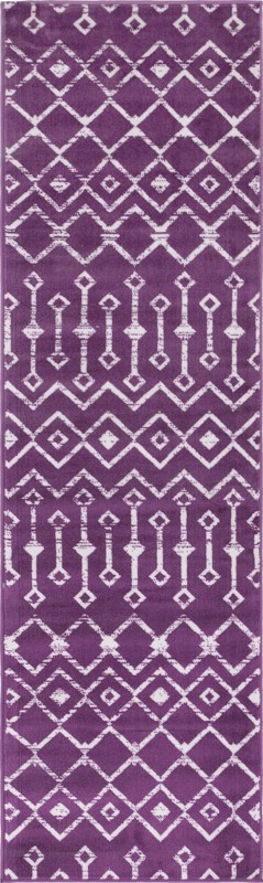 2' x 8' Dudley · Chevron rug, violet