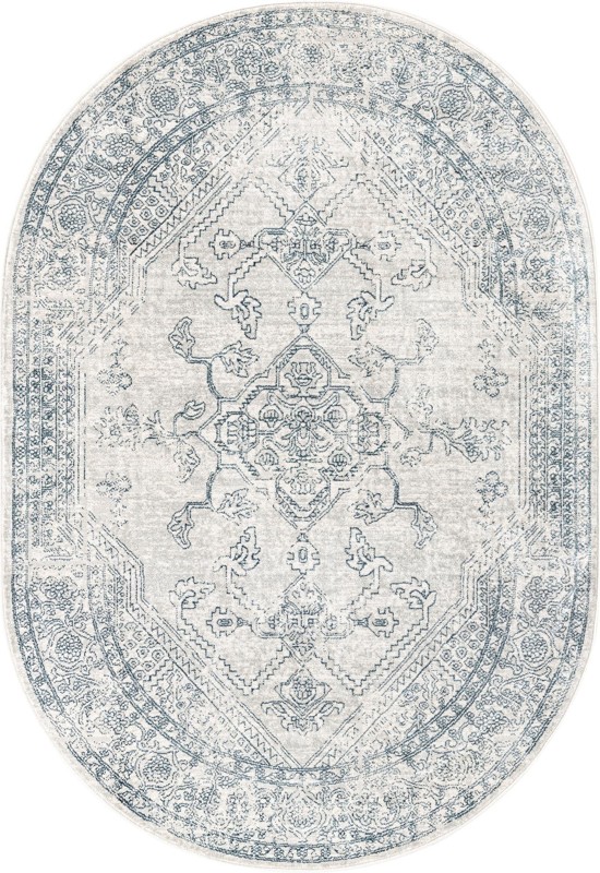 Opal · Border rug, gray