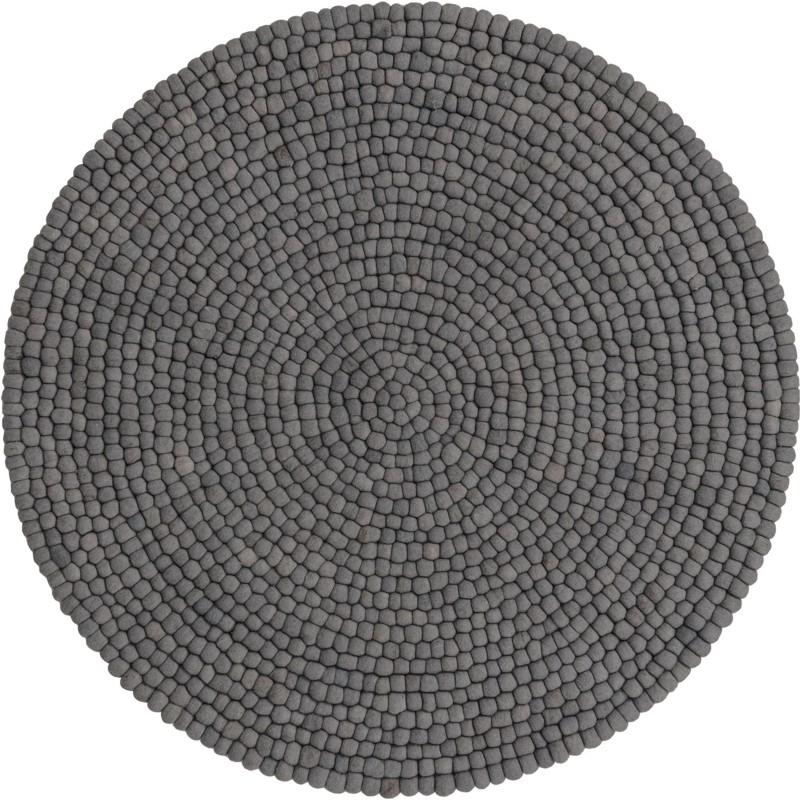 5' x 5' Hawthorne · Solid Wool Rug, gray