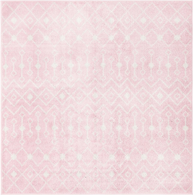 6' x 6' Boswell · Diamond rug, pink
