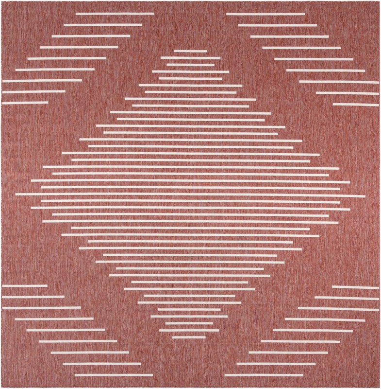 Harlow · Diamond Outdoor Rug, rust red