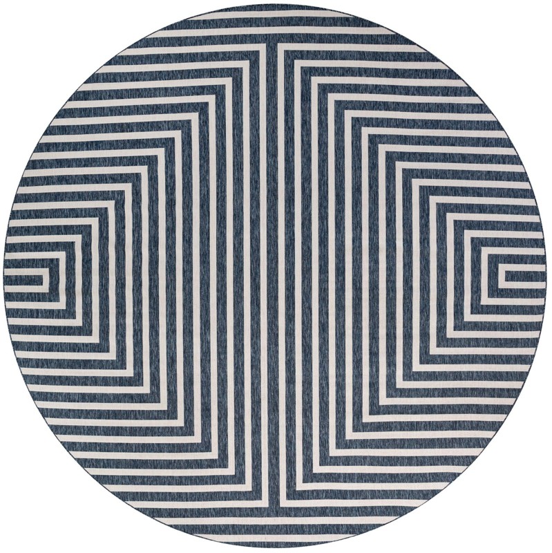 13' x 13' Gorse · Geometric Outdoor Rug, blue