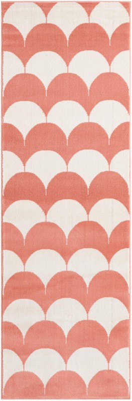 Ocala · Geometric rug, soft coral pink