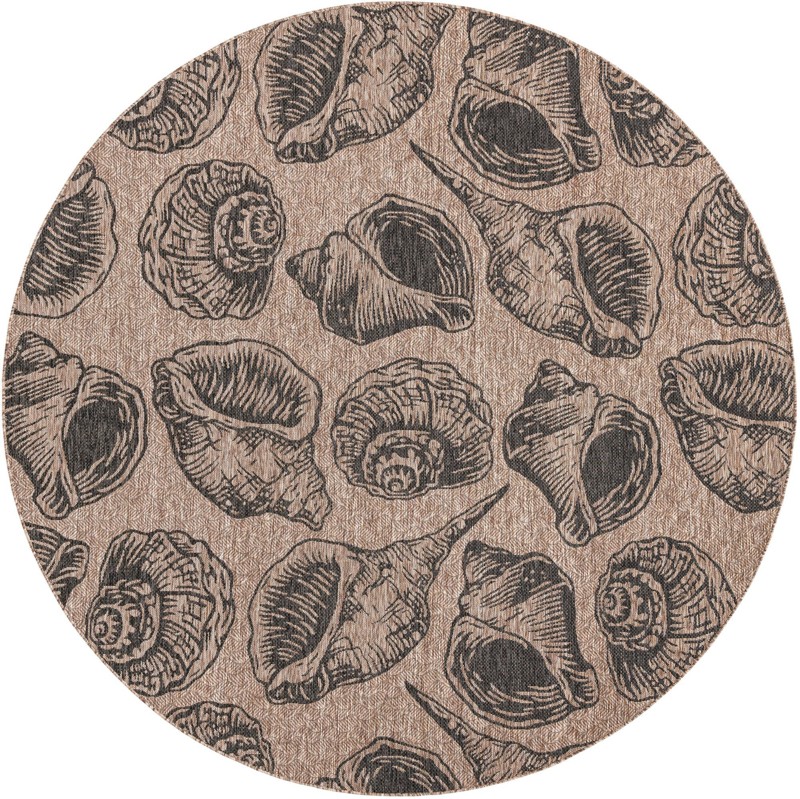 10' x 10' Arcata · Pictoral Outdoor Rug, brown and black