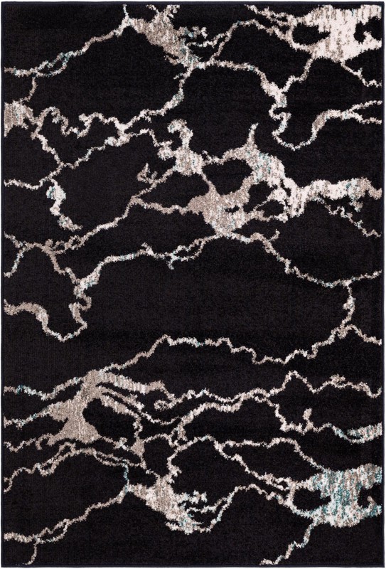 4' x 6' Irwin · Abstract rug, navy blue