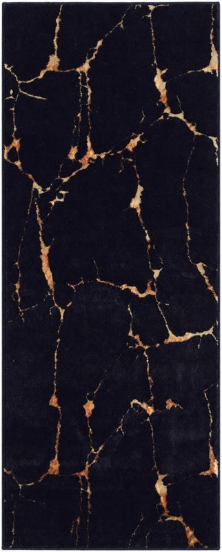 Ravenhill · Abstract rug, black and gold