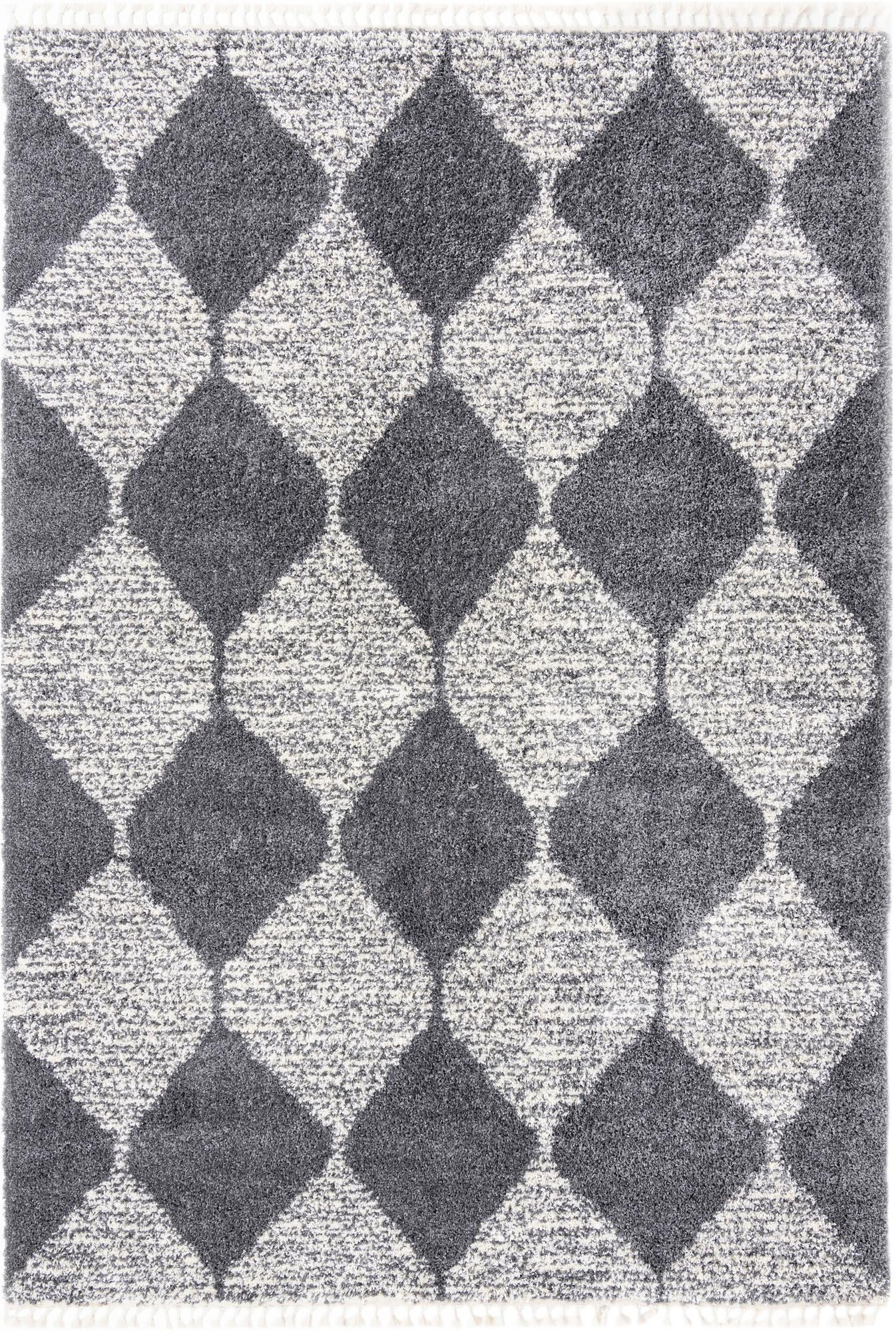 10' x 14' Newton · Diamond Shag Rug, gray