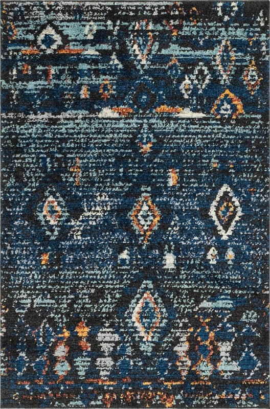 4' x 6' Merriman · Abstract rug, navy