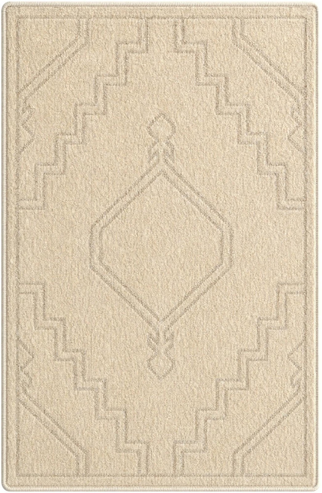 2' x 3' Sullivan · Geometric rug, ivory