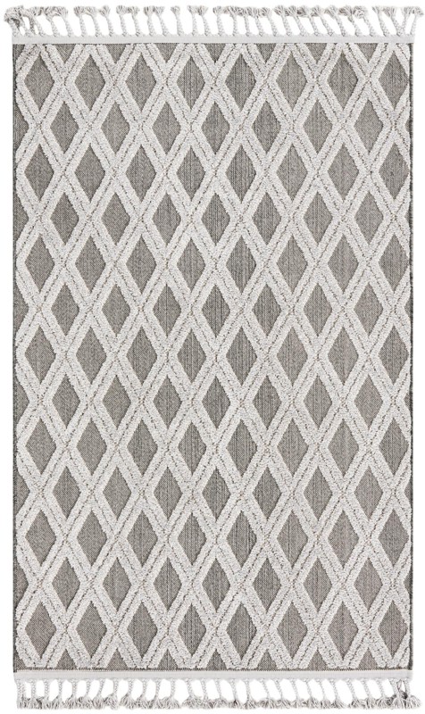 4' x 6' Goshen · Diamond rug, charcoal