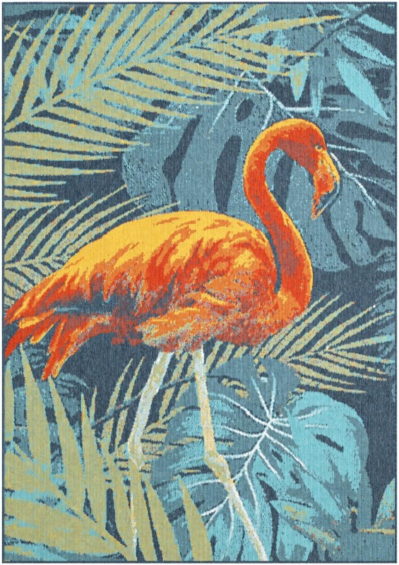 7' x 10' Stebbins · Border Outdoor Rug, multi