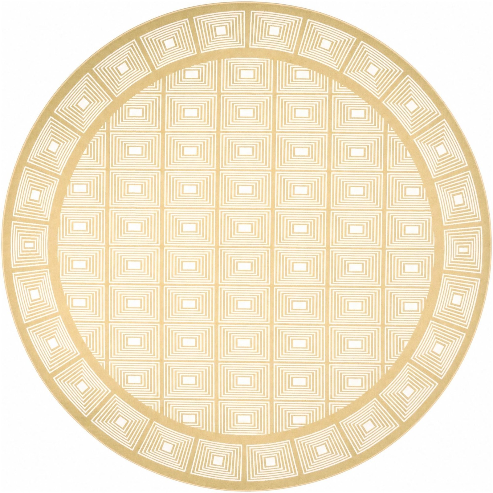 10' x 10' Atwood · Border rug, yellow