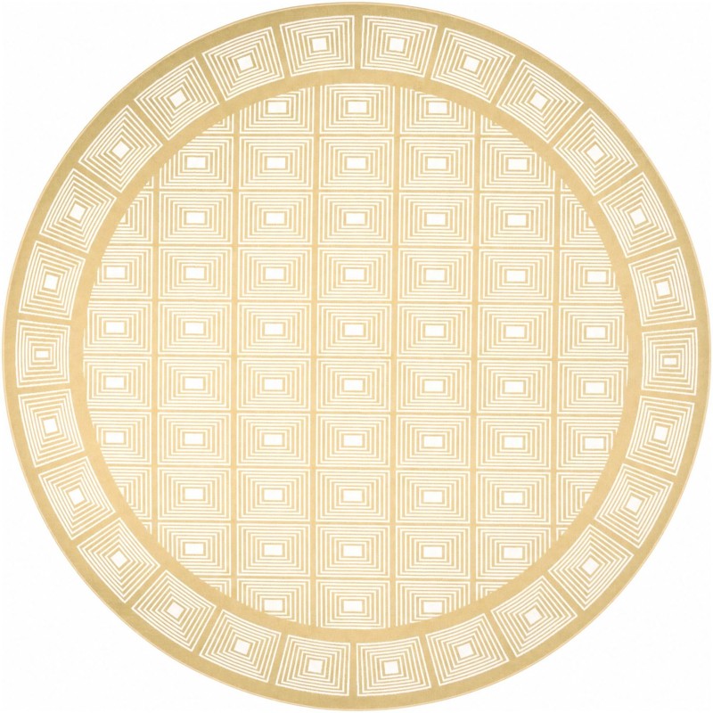 10' x 10' Atwood · Border rug, yellow