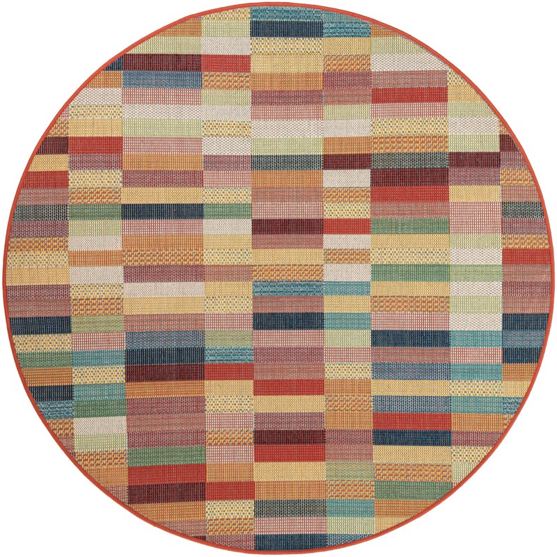 6' 1 x 6' 1 Ashmore · Geometric Outdoor Rug, multi