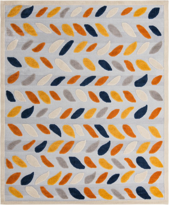 7' 10 x 10' Boyd · Border Outdoor Rug, gray