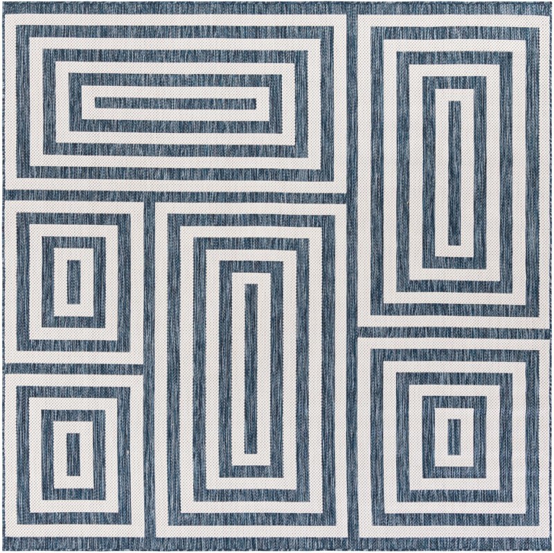 7' 10 x 7' 10 Cumberland · Geometric Outdoor Rug, blue