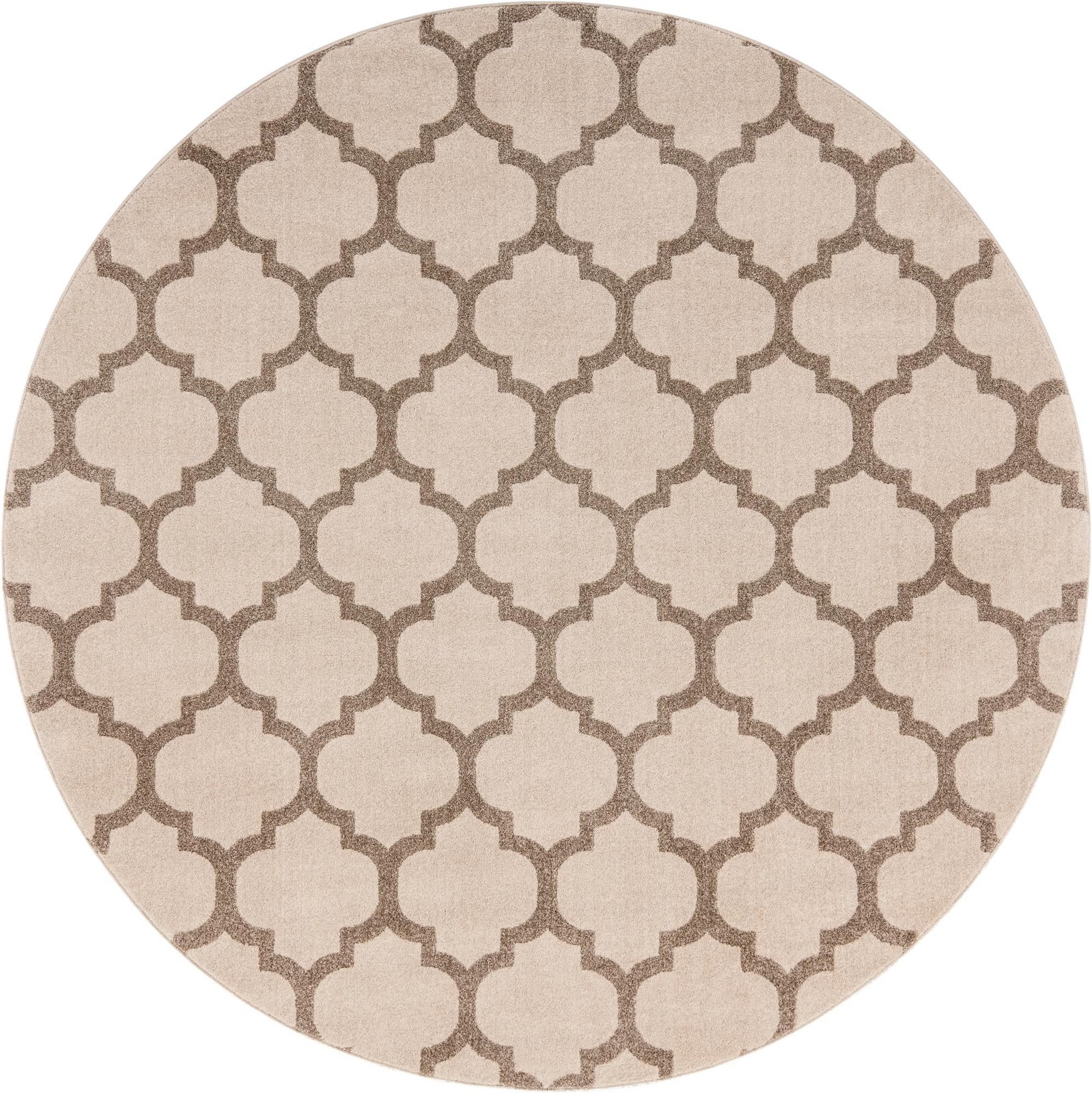 7' 10 x 7' 10 Arkwright · Lattice rug, beige and tan