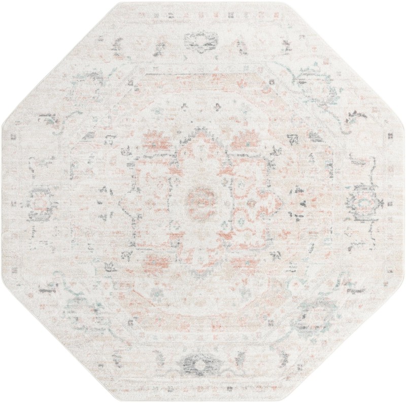 7' 10 x 7' 10 Pierce · Border rug, ivory